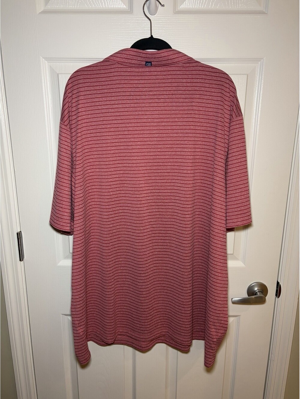 Cutter & Buck Men’s Striped Polo Shirt Big Size 3XL Red - Picture 3 of 3